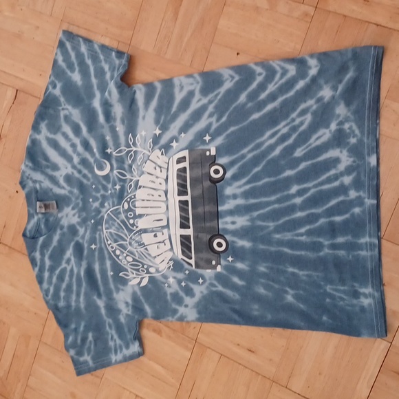 Tie dyed tee shirts VW van blue and green women's size small - Picture 4 of 5
